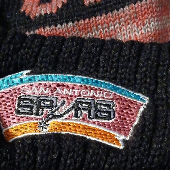 Mitchell & Ness Pink and Black Spurs Beanie - Picture 2 of 4